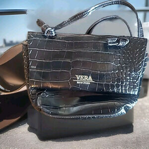 VERA NEW YORK Crossbody Clutch Wallet Black